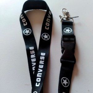 Universal Sport Converse Lanyard Keychain ID Badge Holder Black